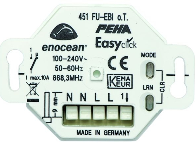 EnOcean Easyclickpro Empfänger, UP, 1 Kanal, BiDi - Bild 1